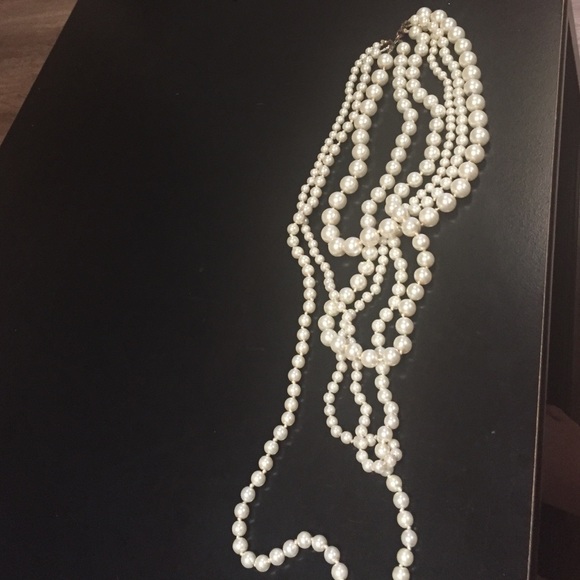 Multi strand pearl necklace