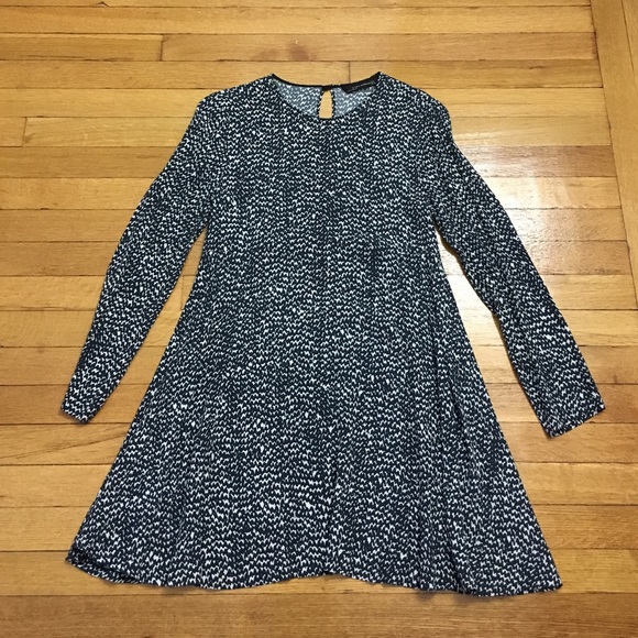 Zara dress. Black and white print