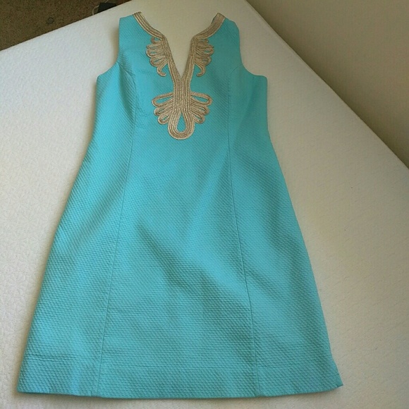 Janice Shift Dress Lilly Pulitzer in Shorely Blue