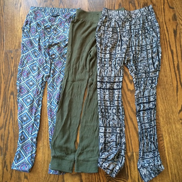 3 Pairs Forever 21 harem balloon pants