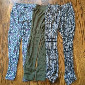 3 Pairs Forever 21 harem balloon pants