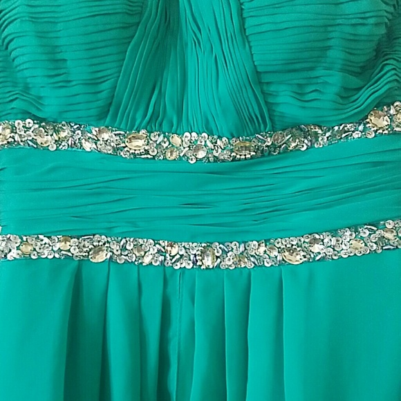 Prom formal dress jade color - Picture 4 of 4