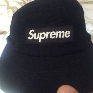Blue supreme knit camp hat- worn once