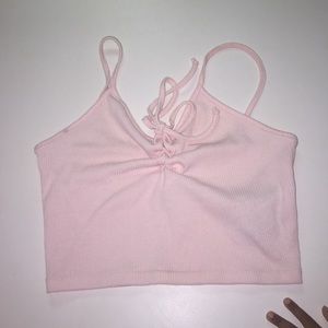 FOREVER 21 light pink crop top