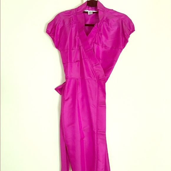 DVF Victorian Silk Faille Wrap Dress