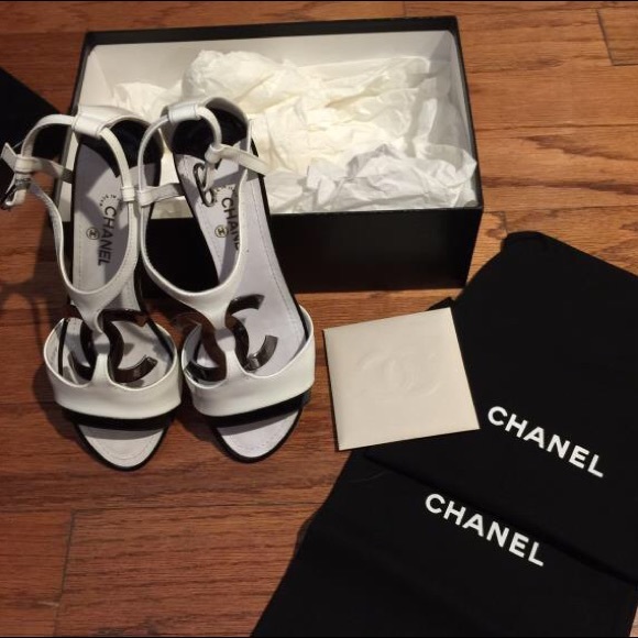 Worn only twice Chanel wedge sandal