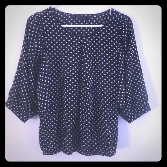 Navy Blue and White Polka Dot.