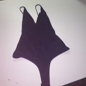 NAVY BLUE SUEDE LEOTARD