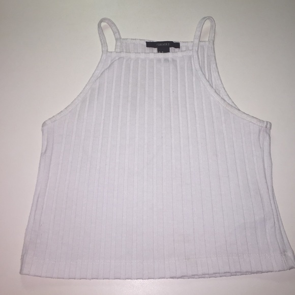 white FOREVER 21 crop top