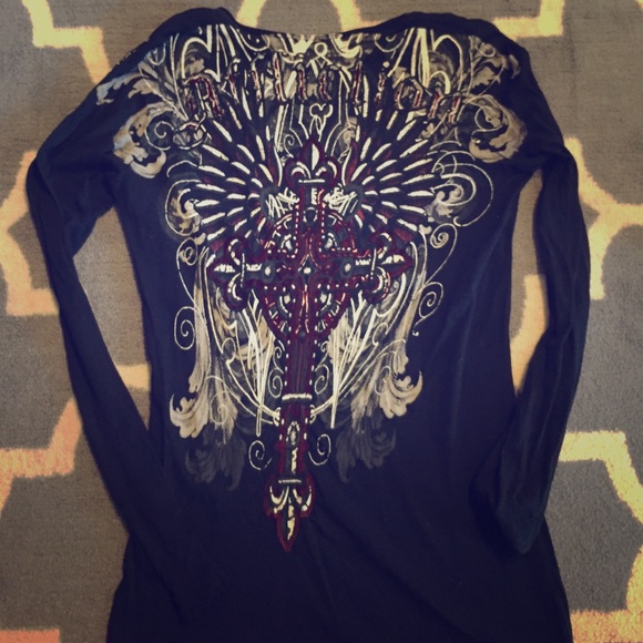 Affliction long sleeve tee