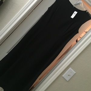 Ann Taylor - fitted black dress with silver zipper