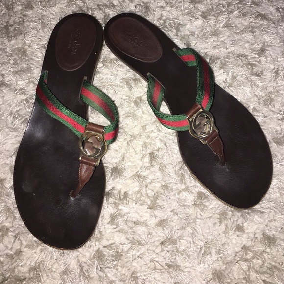 Gucci Kitten Heel Sandals - Size 7.5B