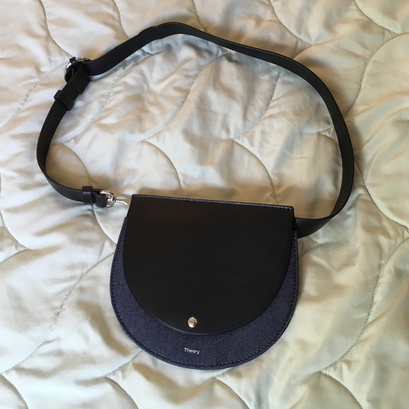 *NEW* Theory denim and leather belt bag