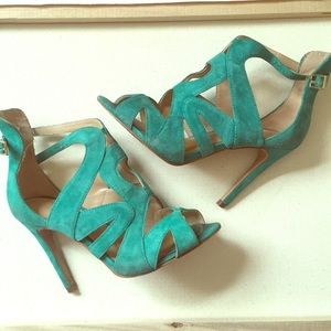 Zara basic teal heels | 37