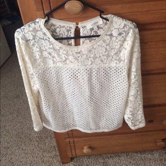 Cream lace top