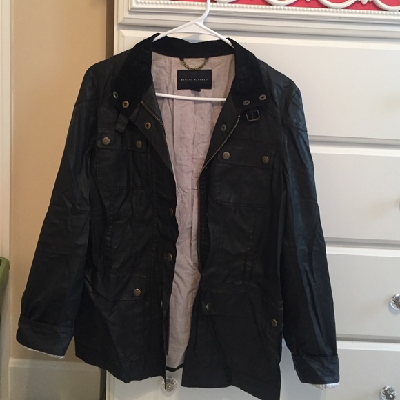 Black faux leather jacket