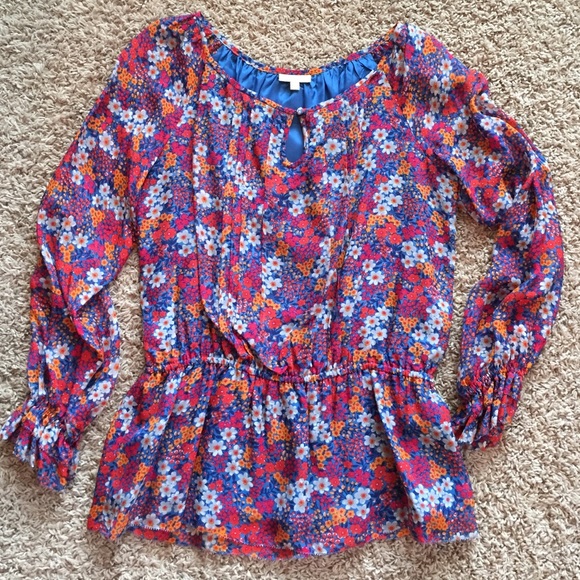 Shoshanna Floral Peplum Top. Size 6