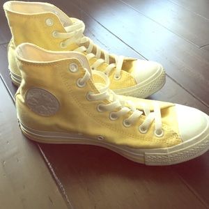 Yellow High-Top Chucks Converse Sneakers Shoe