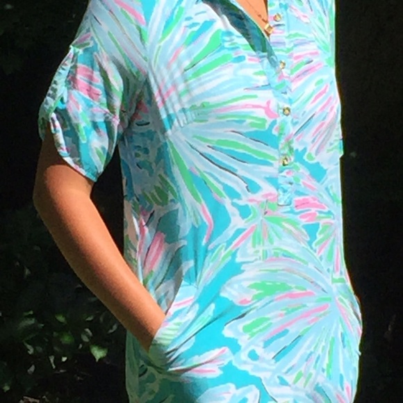 Lilly Pulitzer Blue Cotton Dress - Picture 2 of 2