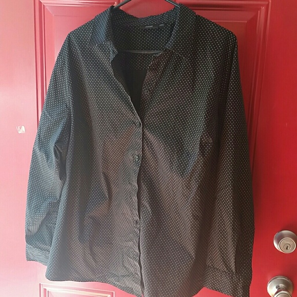 Plus-size polka-dot blouse