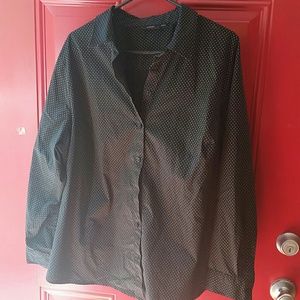 Plus-size polka-dot blouse