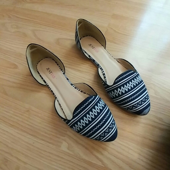 Navy almost black slip on shoes