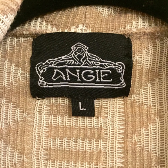 Brown & Tan Sweater, Geometric Pattern - Picture 3 of 4