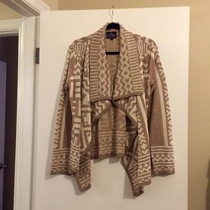 Brown & Tan Sweater, Geometric Pattern