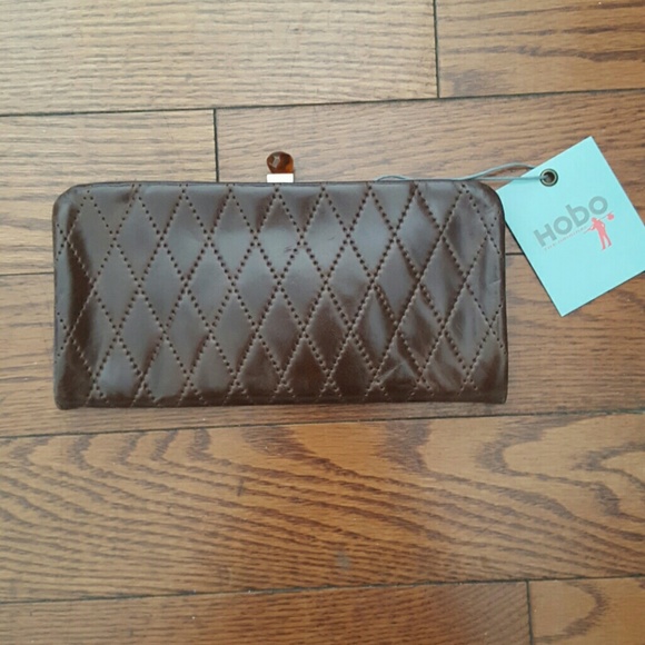 Hobo quilted leather wallet