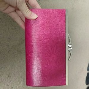 Pink clutch purse