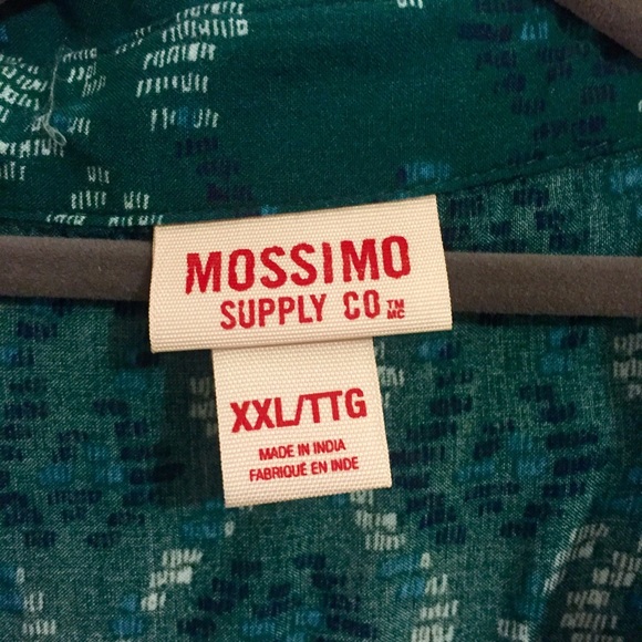 Green Button-Down Shirt, Lace Accents - Picture 3 of 4