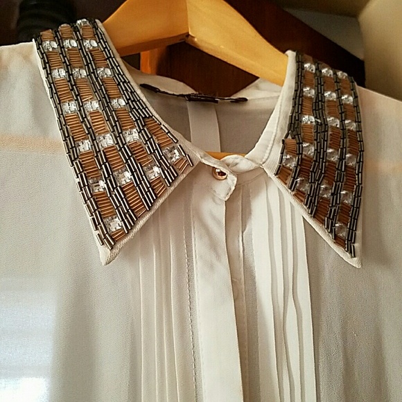 Button Down Sheer Blouse - image 2