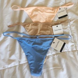 NWT! Calvin Klein silky thongs (set of 3)