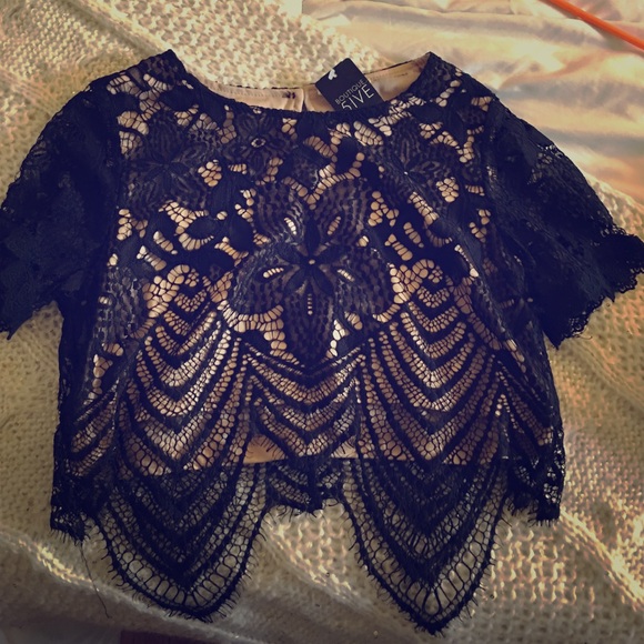 Dressy black crop top