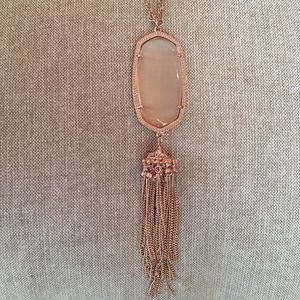 Kendra Scott Peach and Rose Gold Rayne Necklace