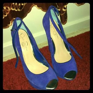 Size 9.5 Royal Blue Jessica Simpson Wedges