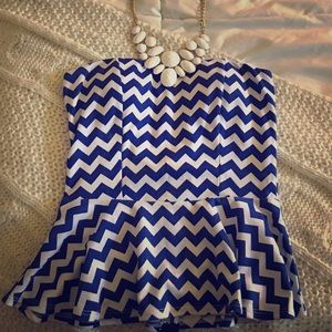 Chevron style peplum top