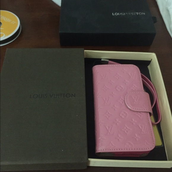 Louis Vuitton pink cell phone case/Id holder