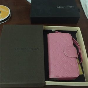Louis Vuitton pink cell phone case/Id holder
