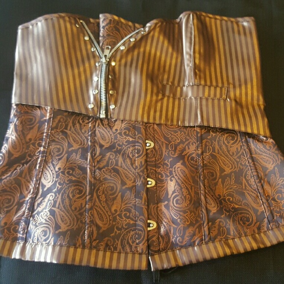 Brown corset top