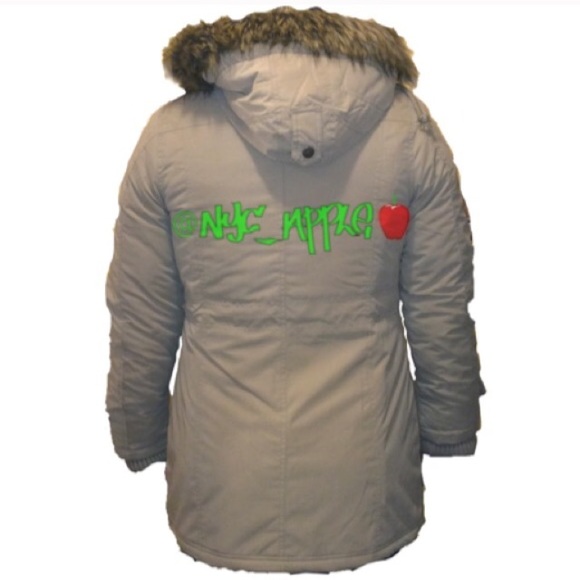 DKNY Faux Fur Trimmed Hooded Anorak Coat / Jacket - Picture 3 of 4
