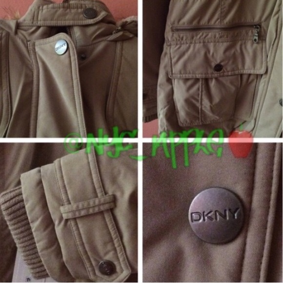 DKNY Faux Fur Trimmed Hooded Anorak Coat / Jacket - Picture 4 of 4