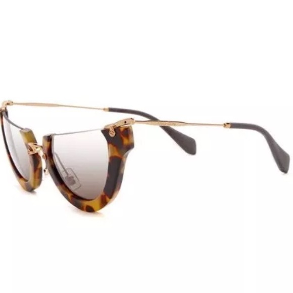 MIU MIU WINK Rasoir Half Rim Cat Eye Sunglasses - Picture 3 of 3