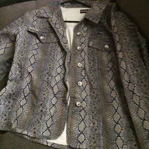 Snake skin print jacket