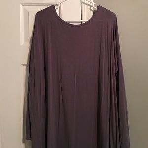 long sleeve purple/greyish piko dress