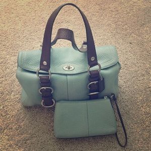 Coach purse with matching wristlet