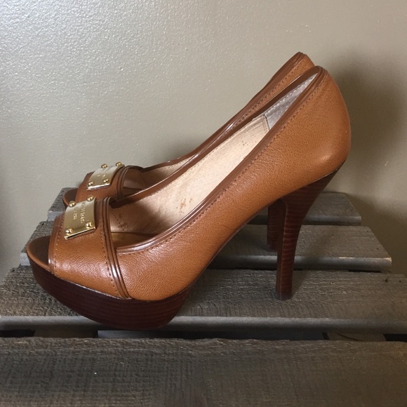 71% off MICHAEL Michael Kors Shoes - Michael Kors Cognac High Heels from Tasha's closet on Poshmark