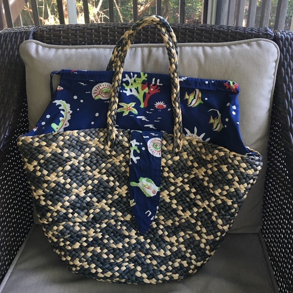 J. Crew Straw Beach Tote