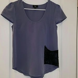 XS Aqua brand top in a greyish blue.