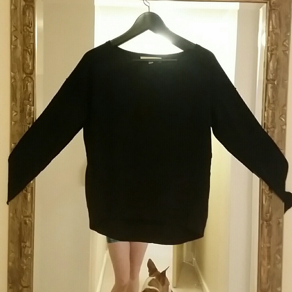 Loft navy slouchy sweater NWT